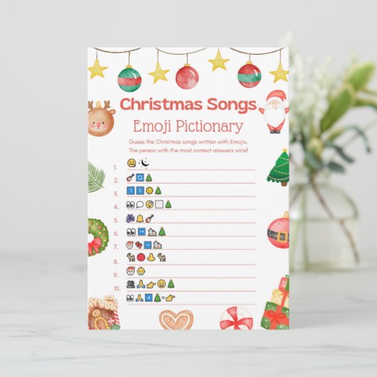 Leuk kerstspel - niet bewerkbaar - kaart (Staand voorkant)