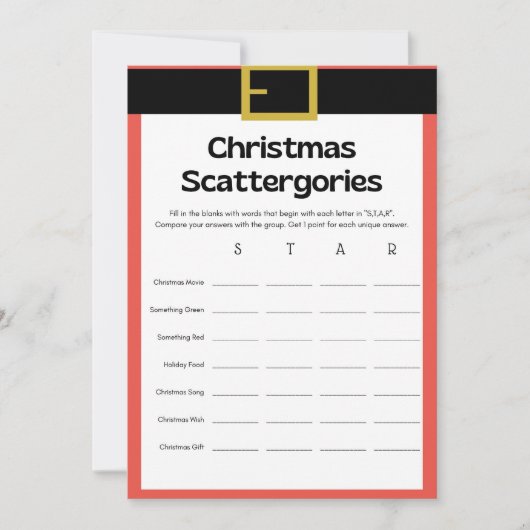 Leuk kerstspel - niet bewerkbaar - kaart (Voorkant)