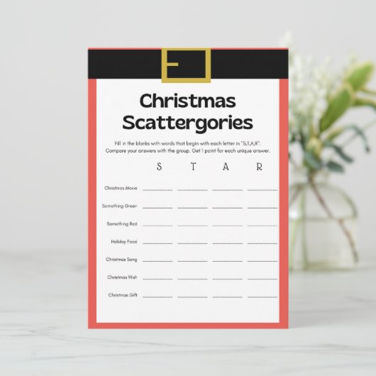 Leuk kerstspel - niet bewerkbaar - kaart (Staand voorkant)