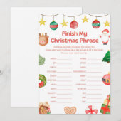 Leuk kerstspel - niet bewerkbaar - kaart (Voorkant / Achterkant)