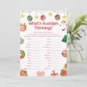 Leuk kerstspel - niet bewerkbaar - kaart (Staand voorkant)