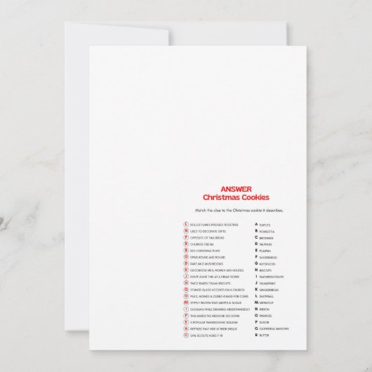 Leuk kerstspel - niet bewerkbaar - kaart (Achterkant)