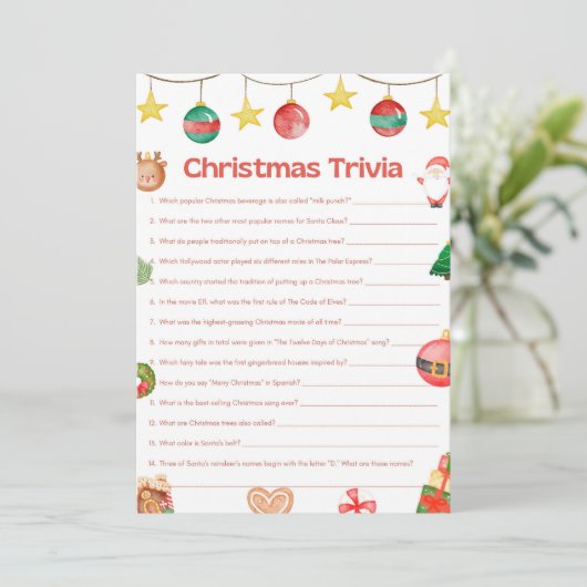 Leuk kerstspel - niet bewerkbaar - kaart (Staand voorkant)