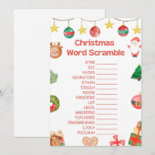 Leuk kerstspel - niet bewerkbaar - kaart (Voorkant / Achterkant)