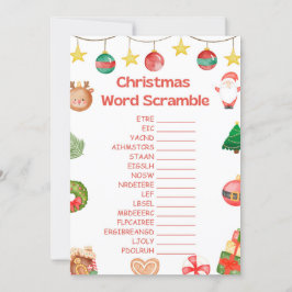 Leuk kerstspel - niet bewerkbaar - kaart