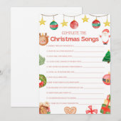 Leuk kerstspel - niet bewerkbaar - kaart (Voorkant / Achterkant)