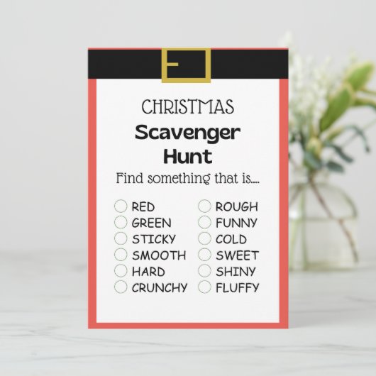 Leuk kerstspel - niet bewerkbaar - kaart (Staand voorkant)