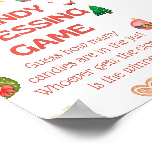 Leuk Kerstspel - Niet Bewerkbaar Poster (Hoek)