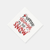 leuk kerstwijnfeest drink Napkins Servet (Hoek)