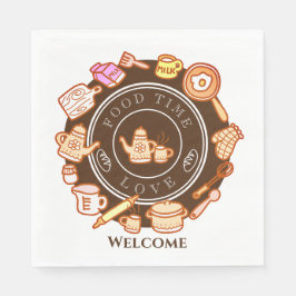 Leuk keukengerei bruin servet