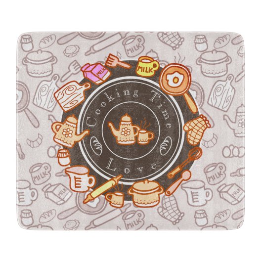 Leuk keukengerei bruin snijplank (Voorkant)