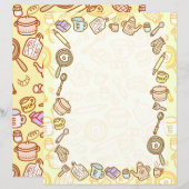 Leuk keukengerei geel papier blad (Voorkant / Achterkant)