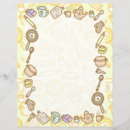 Leuk keukengerei geel papier blad