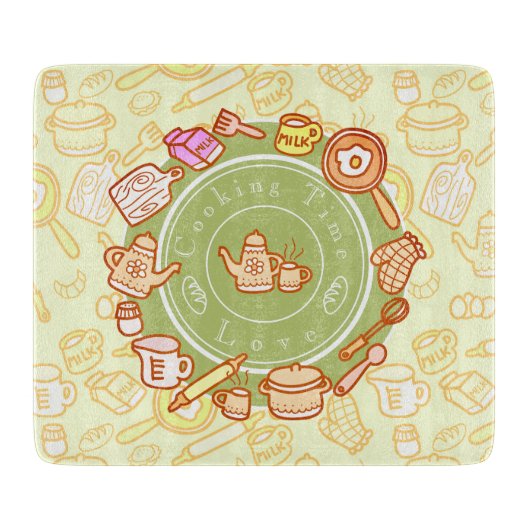 Leuk keukengerei groen snijplank (Voorkant)