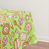 Leuk keukengerei groen tafelkleed (Voorbeeld)