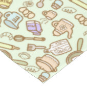 Leuk keukengerei groen tafelkleed (Gekanteld)