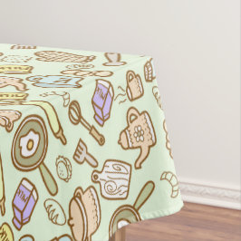 Leuk keukengerei groen tafelkleed