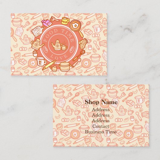 Leuk keukengerei Sinaasappel Visitekaartje (Voorkant / Achterkant)