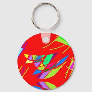 Leuk Keyring rood designer thema Sleutelhanger