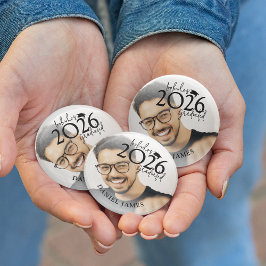 Leuk Kijk wie is afgestudeerd Foto Afstuderen Ronde Button 3,2 Cm