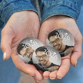 Leuk Kijk wie is afgestudeerd Foto Afstuderen Ronde Button 3,2 Cm