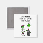 Leuk Kikker Bruid en bruidegom Bruiloft Ontwerp Magneet (Voorkant / Achterkant)