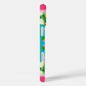 Leuk Kikker Patroon Roze Groen Aangepaste Naam Case-Mate iPhone Case (Achterkant / Rechts)