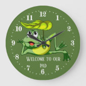 leuk kikkervisje grote klok (Voorkant)