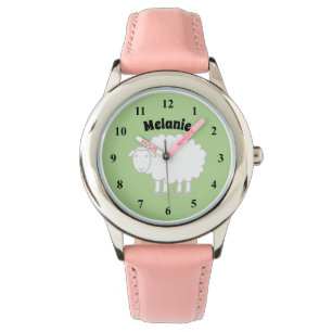 Leuk Kind horloge met boerderij dier en meisjes na