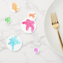 Leuk kind slijm verjaardagsfeestje confetti