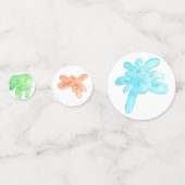 Leuk kind slijm verjaardagsfeestje confetti (Achterkanten)