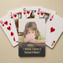 Leuk Kind Verrast door Royal Flush Foto Geschenk 
