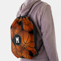 leuk kinder basketballen patroon monogrammen