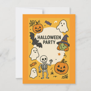 Leuk Kinder Halloween Feest Briefkaart