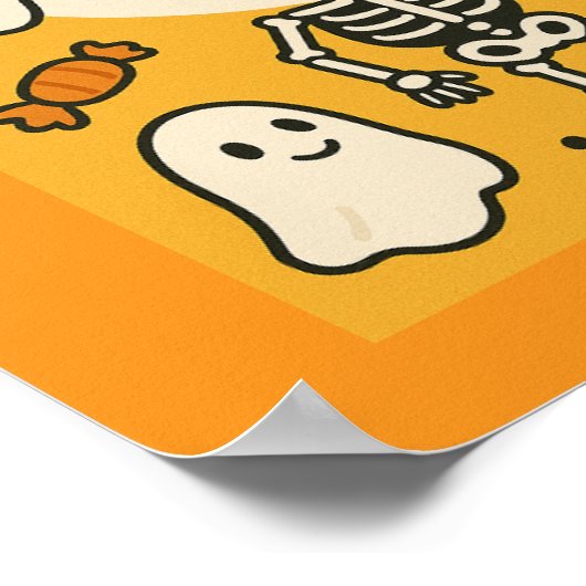 Leuk Kinder Halloween Feest Poster (Hoek)