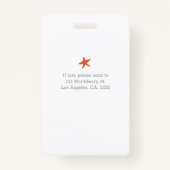 Leuk Kinder met Kostuumenpatroon Kinderarts ID Badge (Achterkant)