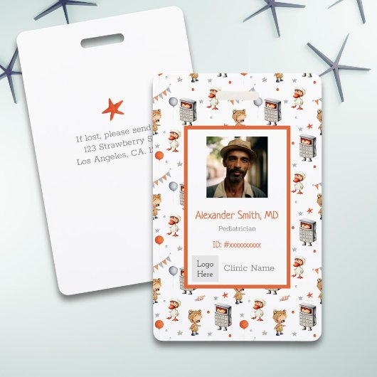 Leuk Kinder met Kostuumenpatroon Kinderarts ID Badge