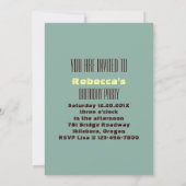 leuk  kinder retro kinderfeestje kaart (Achterkant)