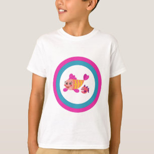 Leuk kinder t-shirt twee Cartoon vis