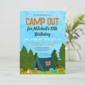 Leuk Kinder tentenkamp uit verjaardagsfeestje Kaart (Staand voorkant)