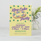 Leuk King Cake Party Kaart (Staand voorkant)