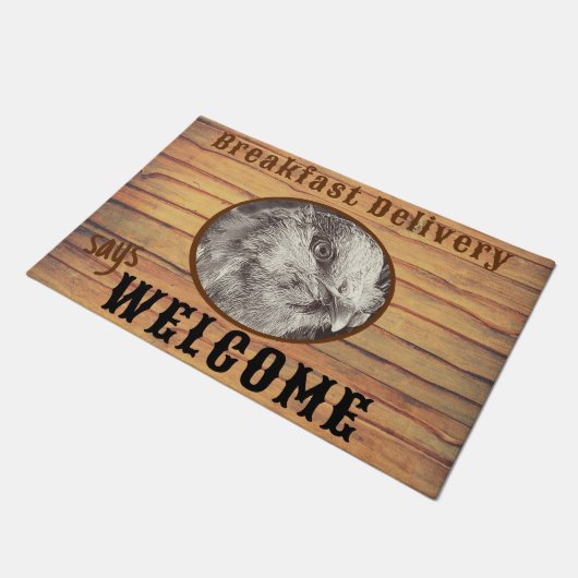 Leuk Kip Hoofd Profiel Placeholder Deur Mat (Schuin)