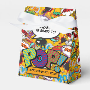 Leuk klaar om te barsten stripboek baby shower bedankdoosjes