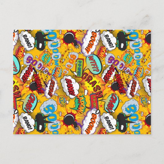 Leuk klaar om te knallen Verjaardagsfeestje stripb Uitnodiging Briefkaart (Achterkant)