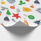 Leuk klassiek motief kerst cadeaupapier (Hoek)