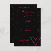 Leuk klein kleurrijk hart bedankkaart (Voorkant / Achterkant)