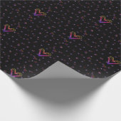 Leuk klein kleurrijk hart cadeaupapier (Hoek)