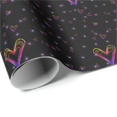 Leuk klein kleurrijk hart cadeaupapier (Rol Hoek)