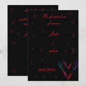 Leuk klein kleurrijk hart kaart (Voorkant / Achterkant)