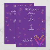 Leuk klein kleurrijk hart kaart (Voorkant / Achterkant)